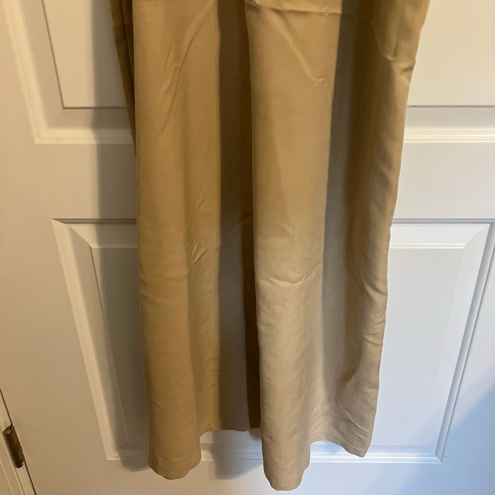 Directives VTG Overall Dress M Khaki Tan Side Buttons Maxi Length Lyocell Blend - Picture 3 of 11